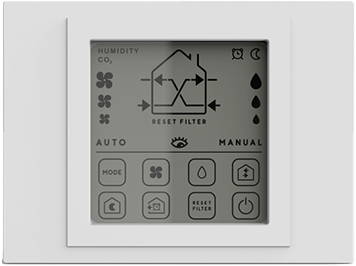 PR Visual bedieningspaneel incl. Co2 sensor voor WL decentrale wtw