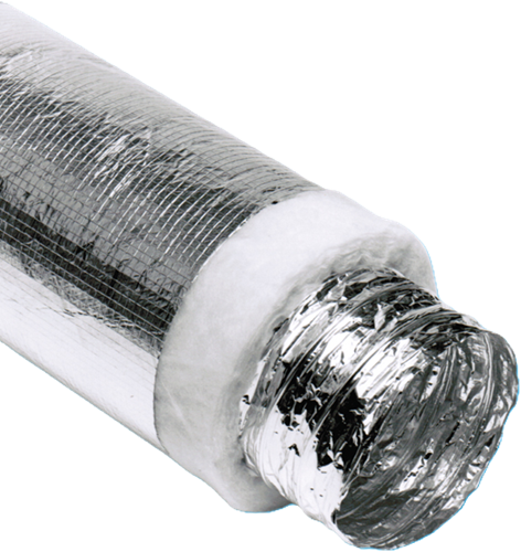 Thermisch en akoestisch geïsoleerde ventilatieslang 200 mm (10 m)