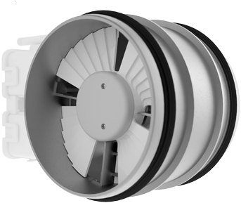 e-VAV 125-Co2 variabele volumeregelaar autonoom dia. 125 mm - max. 220 m3/h