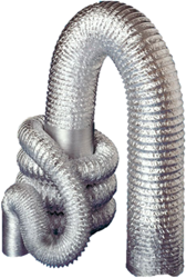 Aluminium flexibele ventilatieslang ongeïsoleerd 500 mm (10 m)