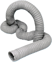Grijze kunststof ventilatieslang 100 mm (6m)