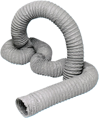 Grijze kunststof ventilatieslang 200 mm (6m)