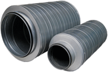 Geluiddemper Ø900mm, Lang 1000mm, 100mm