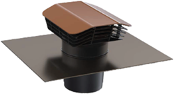 CPT2 160 Terracotta dakdoorvoer 160 mm schuin dak