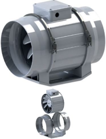 KAP Buisventilator 125mm max 298 m3/h