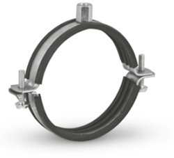 Ophangbeugel 125 mm met rubber
