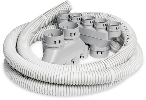 set 1b 2 st. x 5x50/2x75 + 5 meter kanaal SPECTRA Ø50 mm + einddeksels