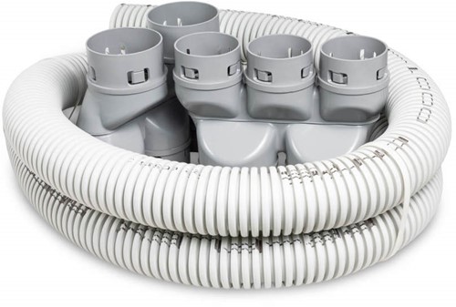 set 3b 2 st. x 2x90/3x75 + 3 meter slang SPECTRA Ø75 mm + einddeksels
