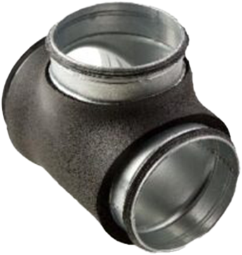 Geïsoleerd T-stuk 90° 160mm-150mm/13mm